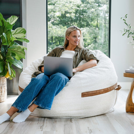 Fuf 5Ft Foam Bean Bag-foam filled-Parc Decor
