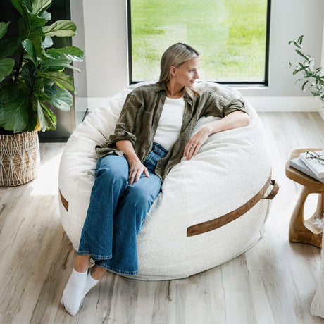 Fuf 5Ft Foam Bean Bag-foam filled-Parc Decor