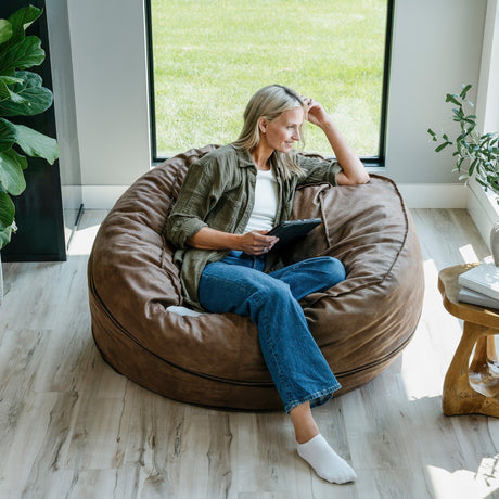 Fuf 5Ft Foam Bean Bag-foam filled-Parc Decor