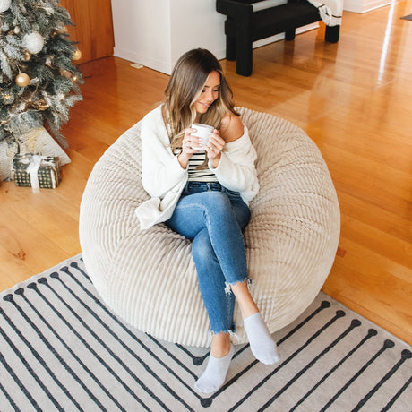 Fuf 5Ft Foam Bean Bag-foam filled-Parc Decor