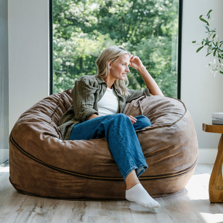 Fuf 5Ft Foam Bean Bag-foam filled-Parc Decor