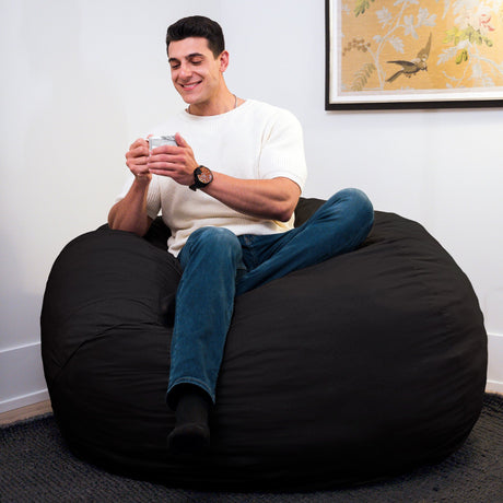 Fuf 5Ft Foam Bean Bag-foam filled-Parc Decor