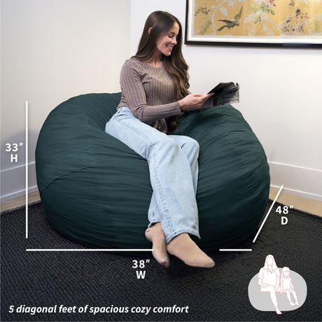Fuf 5Ft Foam Bean Bag-foam filled-Parc Decor