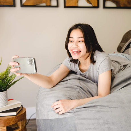 Fuf 5Ft Foam Bean Bag-foam filled-Parc Decor