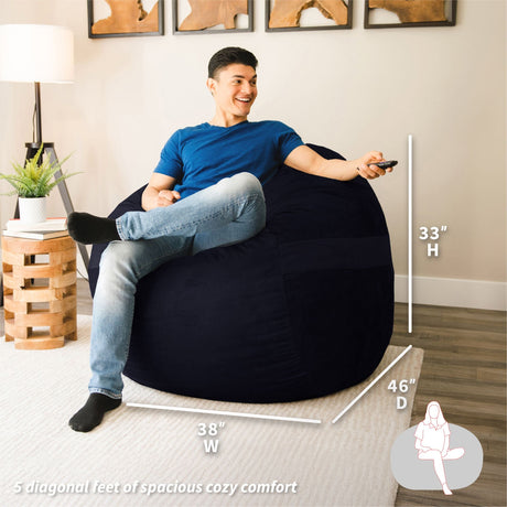 Fuf 5Ft Foam Bean Bag-foam filled-Parc Decor