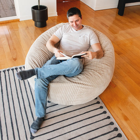 Fuf 5Ft Foam Bean Bag-foam filled-Parc Decor