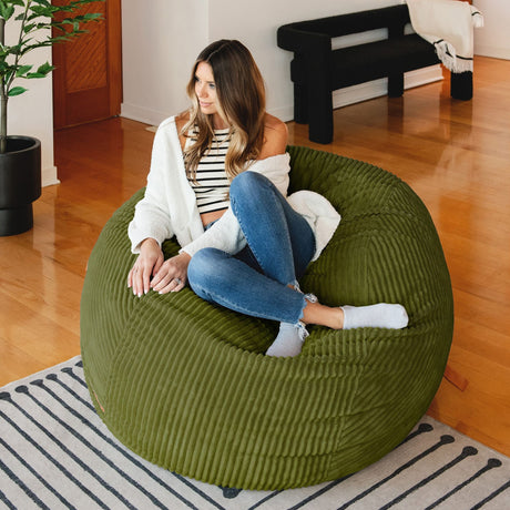 Fuf 5Ft Foam Bean Bag-foam filled-Parc Decor