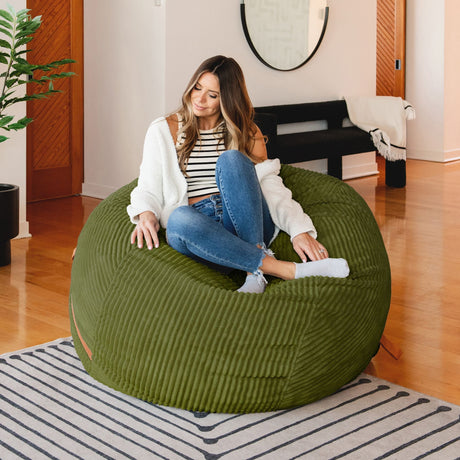 Fuf 5Ft Foam Bean Bag-foam filled-Parc Decor