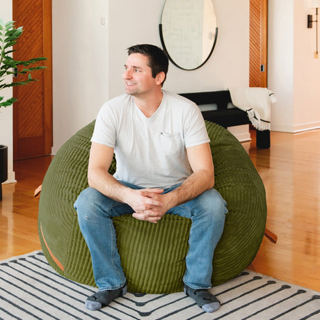 Fuf 5Ft Foam Bean Bag-foam filled-Parc Decor