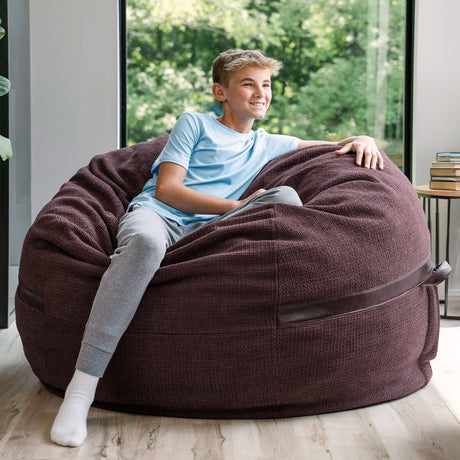 Fuf 5Ft Foam Bean Bag-foam filled-Parc Decor