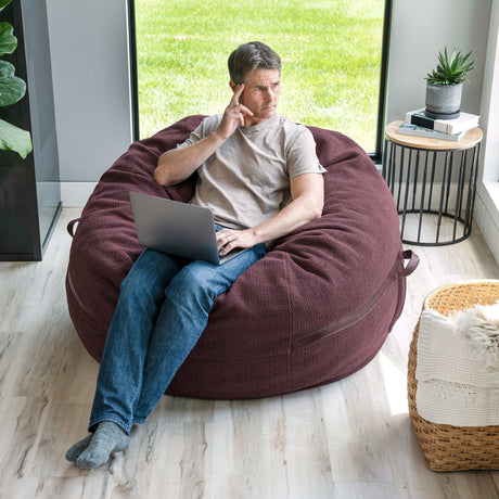 Fuf 5Ft Foam Bean Bag-foam filled-Parc Decor
