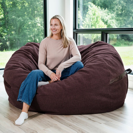 Fuf 6.5Ft Foam Bean Bag-foam filled-Parc Decor