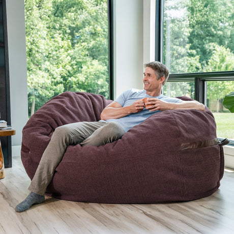 Fuf 6.5Ft Foam Bean Bag-foam filled-Parc Decor