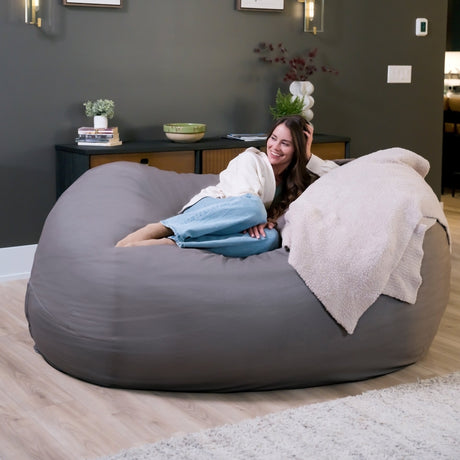 Fuf 6.5Ft Foam Bean Bag-foam filled-Parc Decor