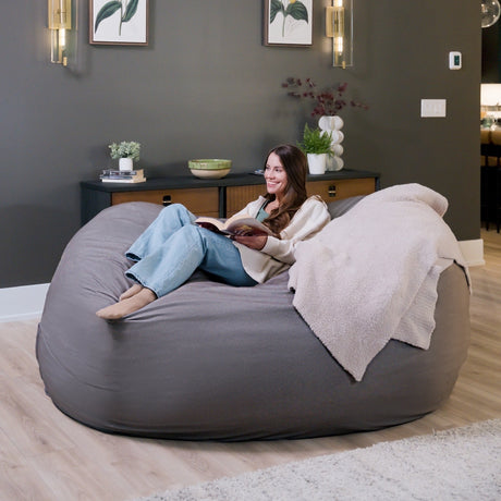 Fuf 6.5Ft Foam Bean Bag-foam filled-Parc Decor