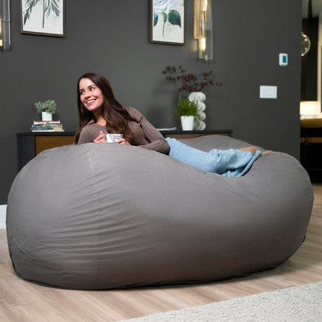 Fuf 6.5Ft Foam Bean Bag-foam filled-Parc Decor