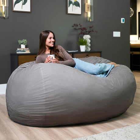 Fuf® 6.5Ft Foam Bean Bag-foam filled-Parc Decor