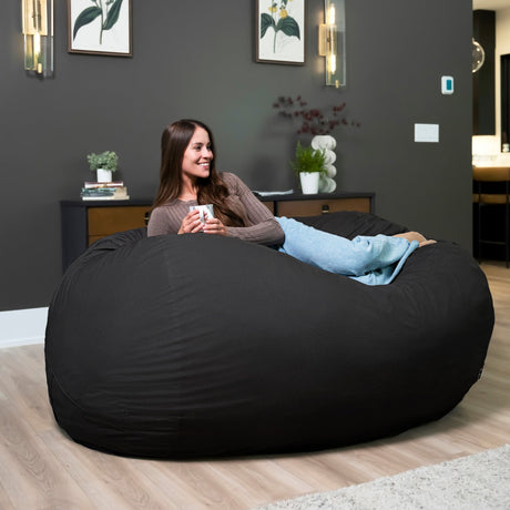 Fuf 6.5Ft Foam Bean Bag-foam filled-Parc Decor