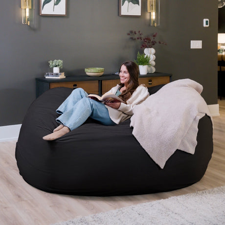 Fuf 6.5Ft Foam Bean Bag-foam filled-Parc Decor
