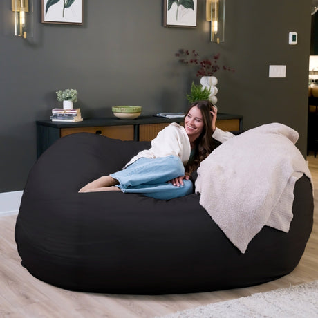 Fuf 6.5Ft Foam Bean Bag-foam filled-Parc Decor