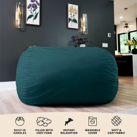 Fuf 6.5Ft Foam Bean Bag-foam filled-Parc Decor