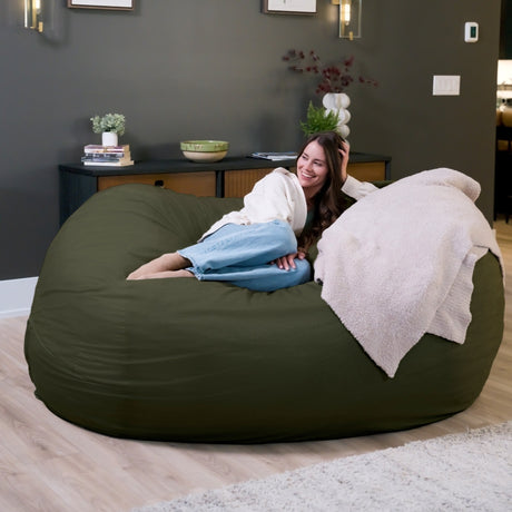 Fuf 6.5Ft Foam Bean Bag-foam filled-Parc Decor
