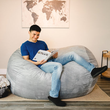 Fuf 6.5Ft Foam Bean Bag-foam filled-Parc Decor