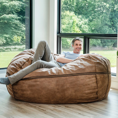 Fuf 6.5Ft Foam Bean Bag-foam filled-Parc Decor