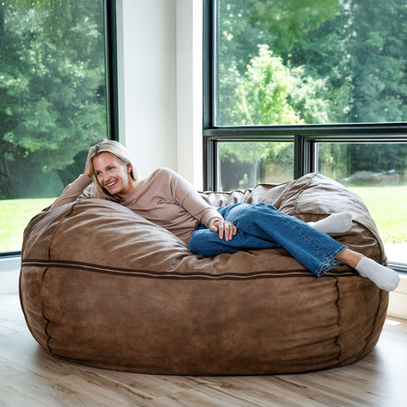 Fuf 6.5Ft Foam Bean Bag-foam filled-Parc Decor