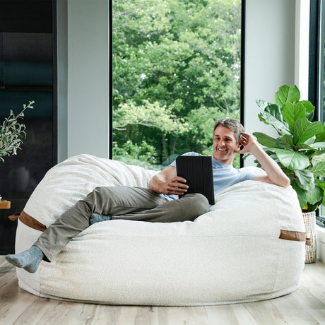 Fuf 6.5Ft Foam Bean Bag-foam filled-Parc Decor