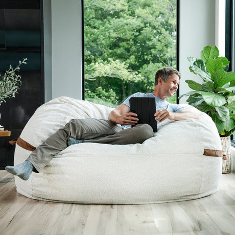 Fuf 6.5Ft Foam Bean Bag-foam filled-Parc Decor