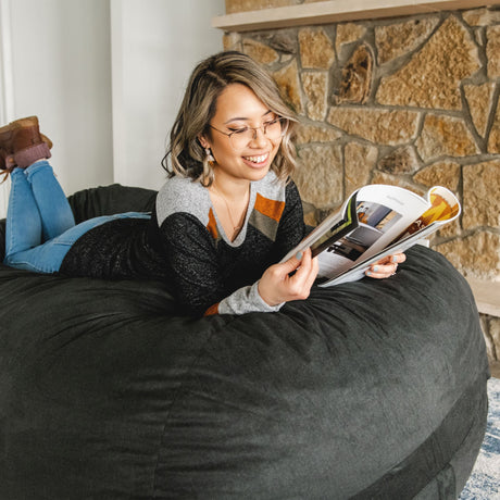 Fuf 6Ft Foam Bean Bag Lounger-foam filled-Parc Decor