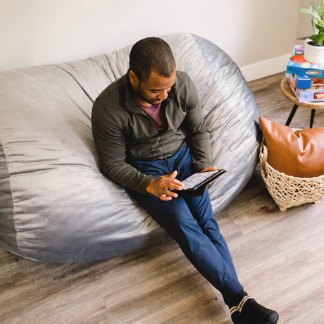 Fuf 6Ft Foam Bean Bag Lounger-foam filled-Parc Decor