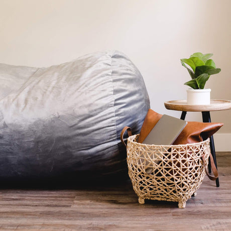 Fuf 6Ft Foam Bean Bag Lounger-foam filled-Parc Decor