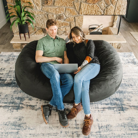 Fuf® 6Ft Foam Bean Bag Lounger-foam filled-Parc Decor