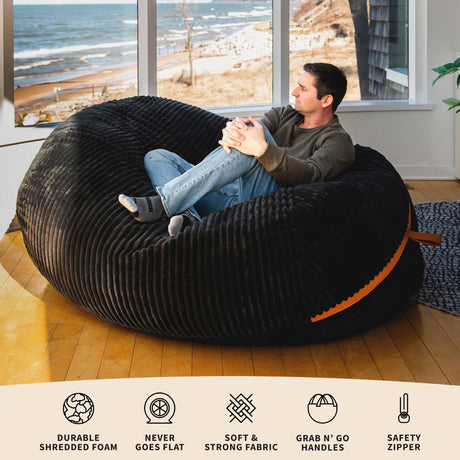 Fuf® 7Ft Foam Bean Bag