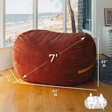 Fuf® 7Ft Foam Bean Bag
