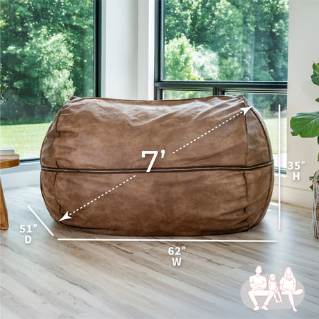 Fuf® 7Ft Foam Bean Bag