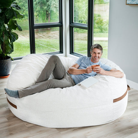 Fuf 7Ft Oversized Foam Bean Bag-foam filled-Parc Decor