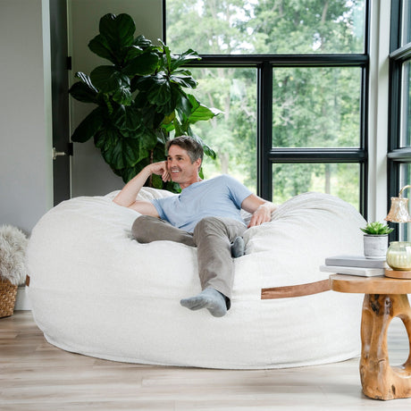 Fuf 7Ft Oversized Foam Bean Bag-foam filled-Parc Decor