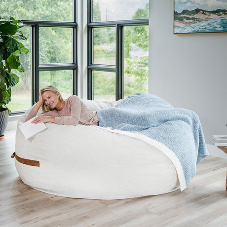 Fuf 7Ft Oversized Foam Bean Bag-foam filled-Parc Decor