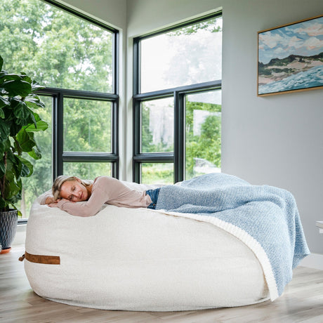 Fuf 7Ft Oversized Foam Bean Bag-foam filled-Parc Decor