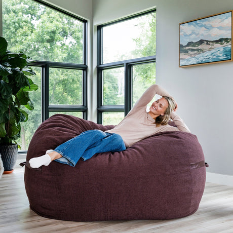 Fuf 7Ft Oversized Foam Bean Bag-foam filled-Parc Decor