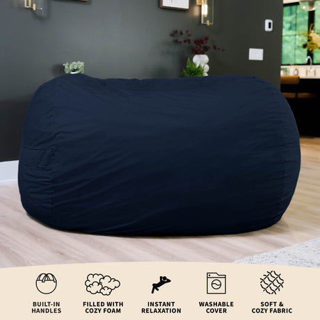Fuf 7Ft Oversized Foam Bean Bag-foam filled-Parc Decor