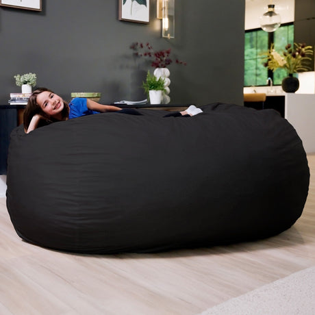 Fuf 7Ft Oversized Foam Bean Bag-foam filled-Parc Decor