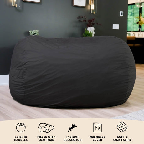 Fuf 7Ft Oversized Foam Bean Bag-foam filled-Parc Decor