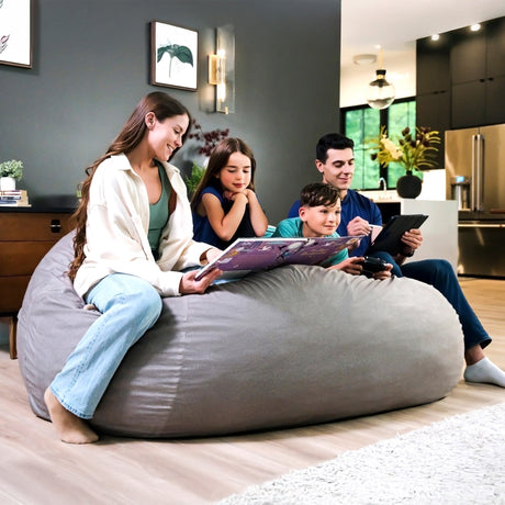 Fuf 7Ft Oversized Foam Bean Bag-foam filled-Parc Decor
