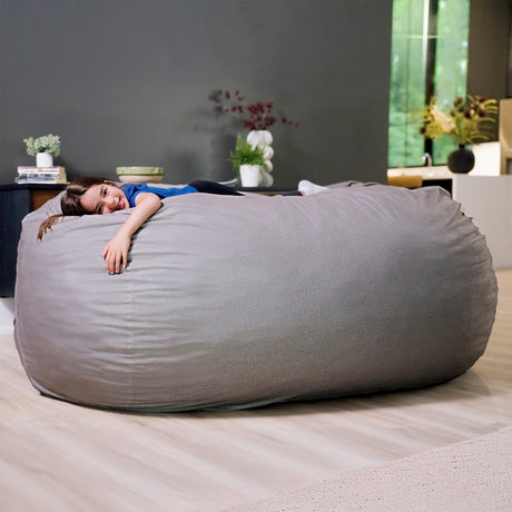 Fuf 7Ft Oversized Foam Bean Bag-foam filled-Parc Decor