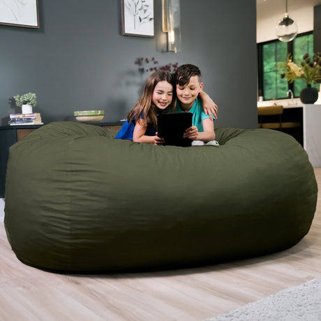 Fuf 7Ft Oversized Foam Bean Bag-foam filled-Parc Decor