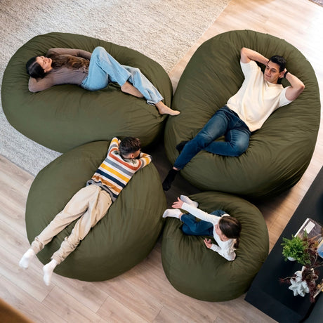 Fuf 7Ft Oversized Foam Bean Bag-foam filled-Parc Decor